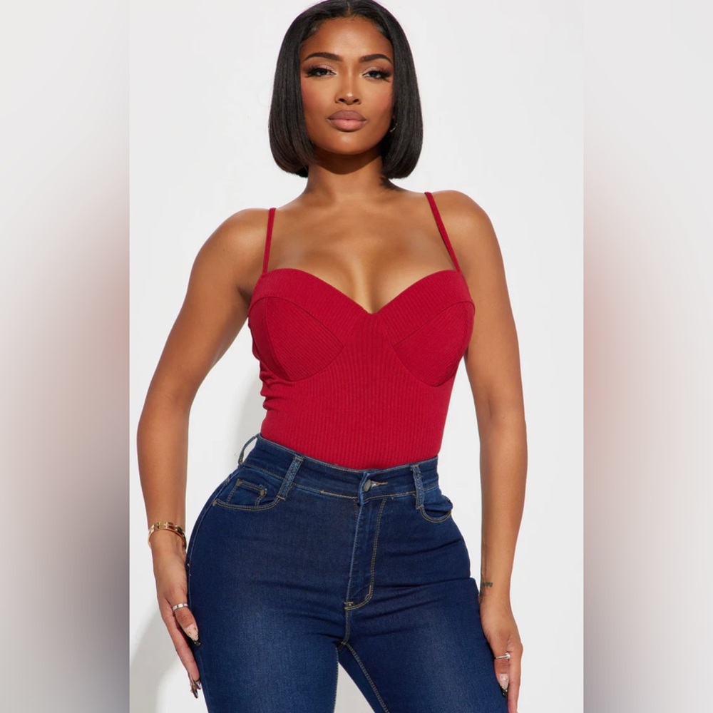 Haute Monde Bodysuit in Red